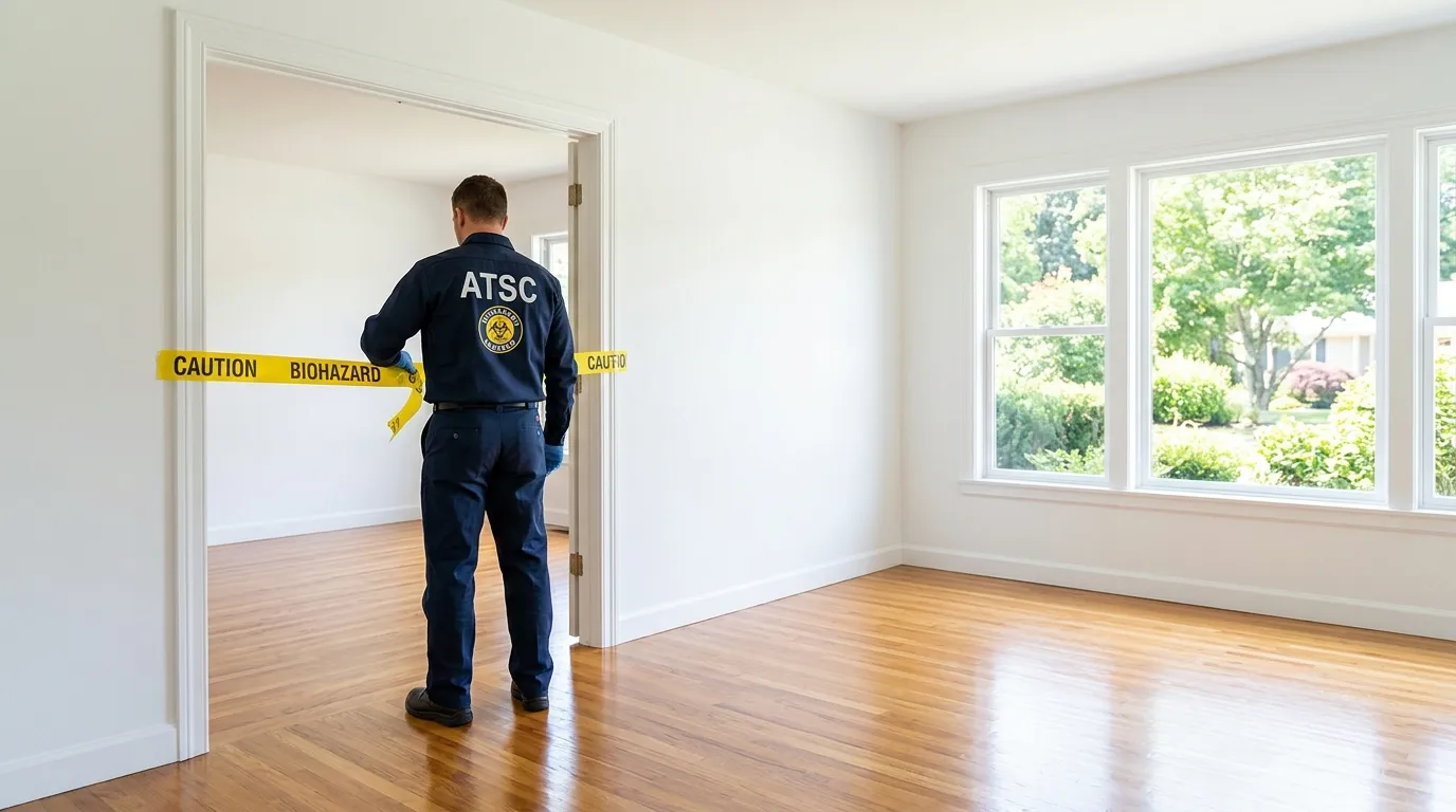 Certified biohazard cleanup crew performing Decomposition Cleanup in North Bay Shore